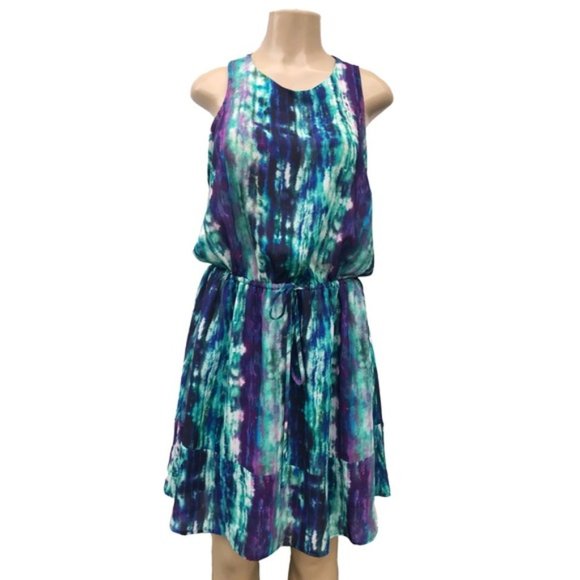 Mossimo Flowing Sleeveless Purple Blue Midi Dress - Picture 8 of 10
